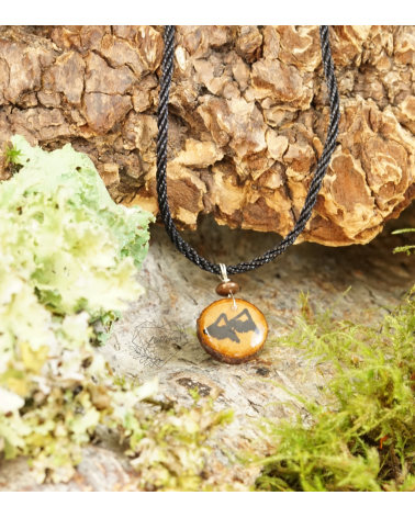 Mountains Wood Necklace
